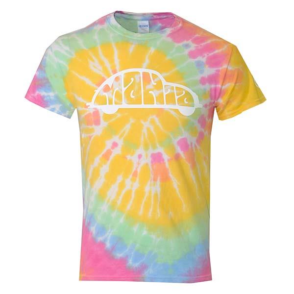 Drg003829 Beetle Mania Tie Dye T Shirt Multi Logo Printed 0879