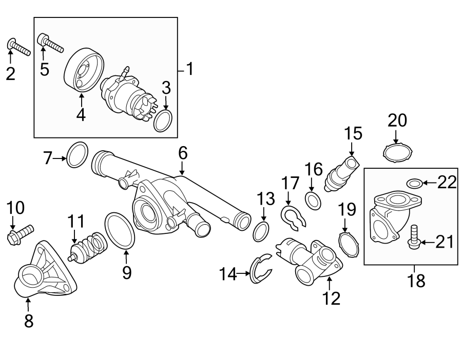 03H121008M Engine Water Pump Genuine Volkswagen Part