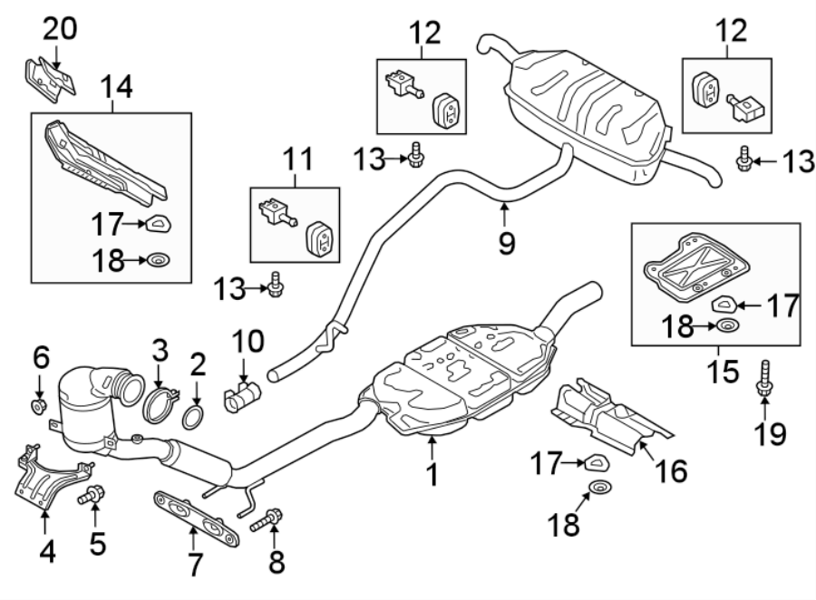 Volkswagen Tiguan Exhaust Muffler. AWD. Tiguan; AWD 5NN253609G Genuine Volkswagen Part