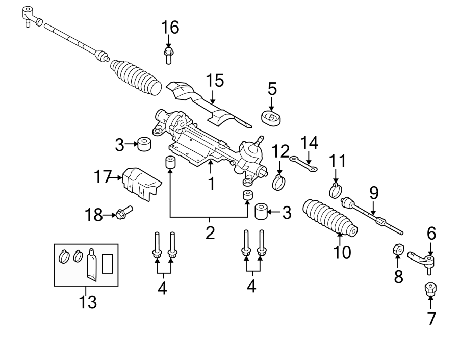 3AB423061M - Gear ASSEMBLY. Rack and Pinion Assembly. STEERING GEAR