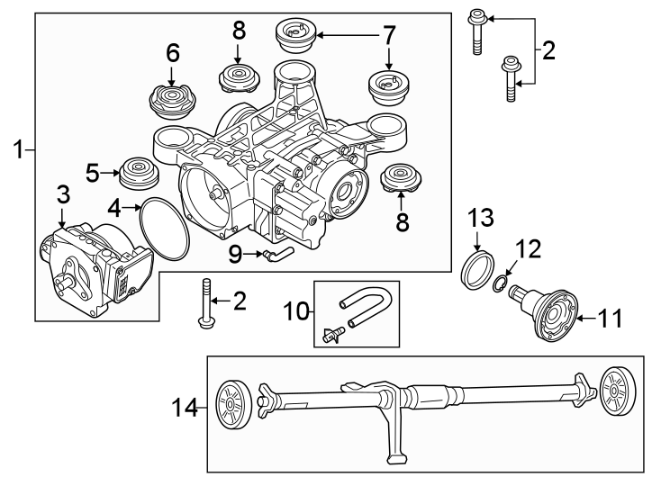 Volkswagen Tiguan S. Part included with differential assembly. Left ...