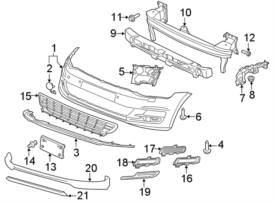 2016 Volkswagen GTI Absorber. Pad. Impact - 5GM807248C - Genuine ...