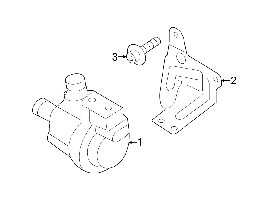 2015 Volkswagen Golf Engine Auxiliary Water Pump 2Q0965567A Genuine