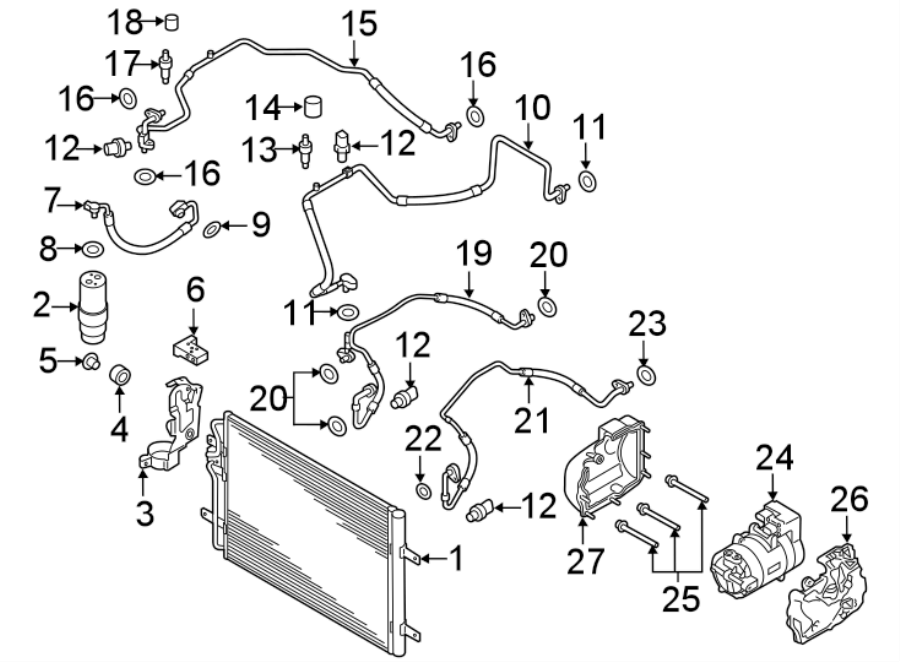 4m0959603 - Air Conditioning (a C) Refrigerant Temperature Sensor. Hvac 