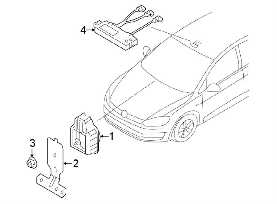 2018 Volkswagen Atlas AntiTheft Infrared Sensor 5Q0951172 Genuine