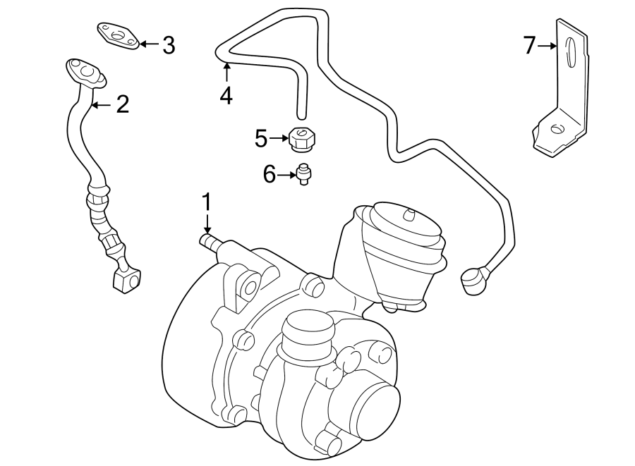 2008 Volkswagen Jetta Oil return line. Turbocharger Oil Line ...