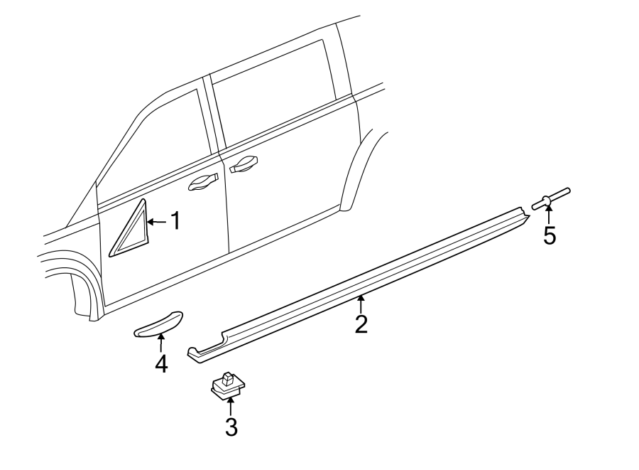 Volkswagen Routan Applique. COVER. Door Mirror Trim Ring - WHT009125 ...